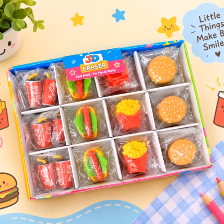 3D Junk Food Fancy Eraser for Kids