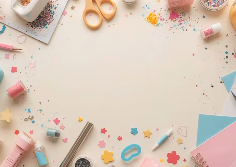 Craft Punches, Glitter, and Stencils