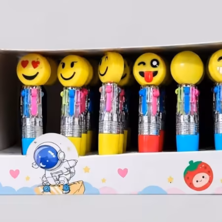 3D smiley face emoji ballpoint pens