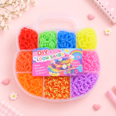 DIY Colorful Loom Band Kit