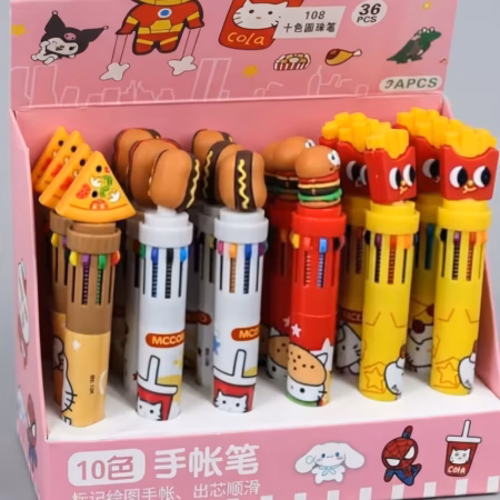 Fast Food Design Ballpoint Pens Multicolor Pens
